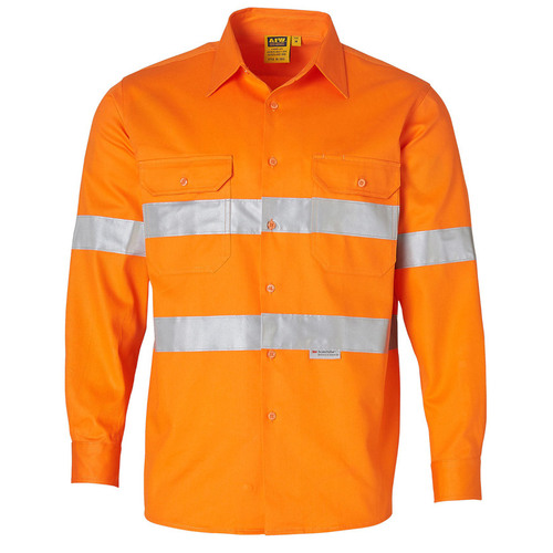 WORKWEAR, SAFETY & CORPORATE CLOTHING SPECIALISTS - Men's Hi-Vis L/S Drill Shirt