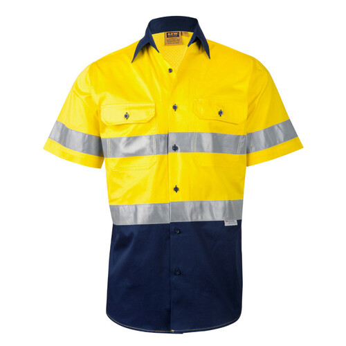 WORKWEAR, SAFETY & CORPORATE CLOTHING SPECIALISTS Men's Hi-Vis Cool Breeze Safety S/S Shirt (3M Tape)