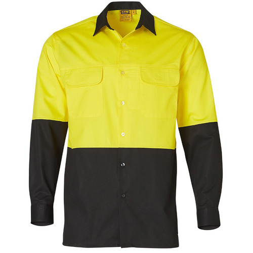 WORKWEAR, SAFETY & CORPORATE CLOTHING SPECIALISTS - Men s High Visibility Cotton Twill Safety Shirt