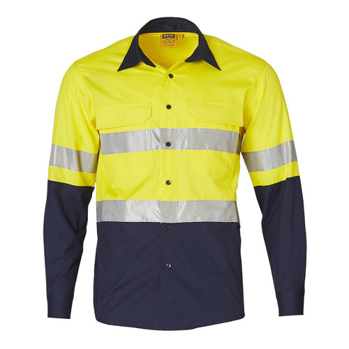 WORKWEAR, SAFETY & CORPORATE CLOTHING SPECIALISTS - Men s High Visibility Cotton Rip-Stop Safety Shirts with 3M Tape