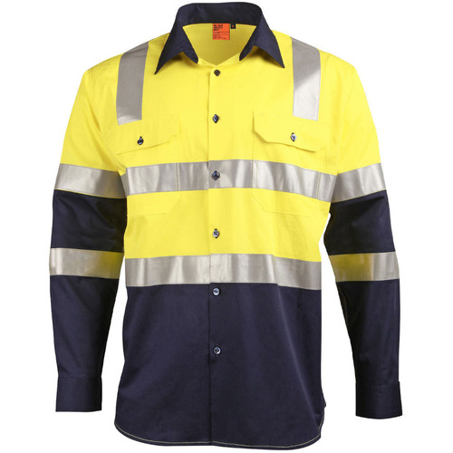 WORKWEAR, SAFETY & CORPORATE CLOTHING SPECIALISTS - Biomotion Two Tone Safety Shirt With X Tape