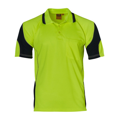 WORKWEAR, SAFETY & CORPORATE CLOTHING SPECIALISTS - Unisex CoolDry  Hi-Vis Mini Waffle Safety Polo