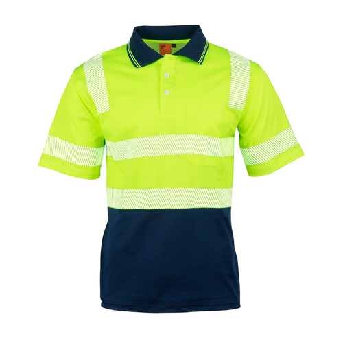 WORKWEAR, SAFETY & CORPORATE CLOTHING SPECIALISTS - Biomotion Segmented Truedry S/S Safety Polo