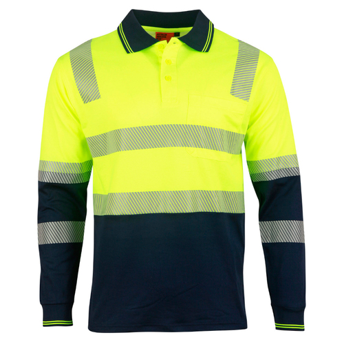 WORKWEAR, SAFETY & CORPORATE CLOTHING SPECIALISTS - Biomotion Segmented Truedry L/S Safety Polo