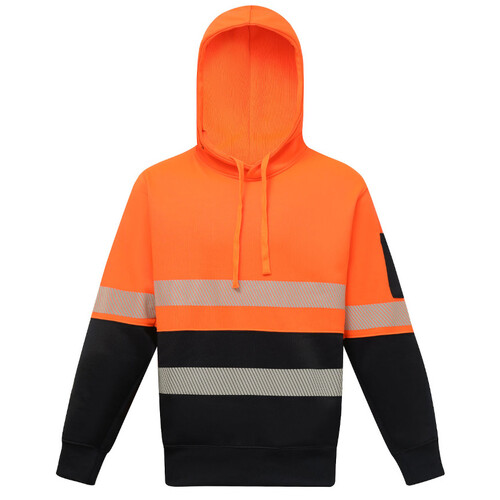 WORKWEAR, SAFETY & CORPORATE CLOTHING SPECIALISTS - Hi-Vis Two Tone Safety Hoodie With Segmented Tapes