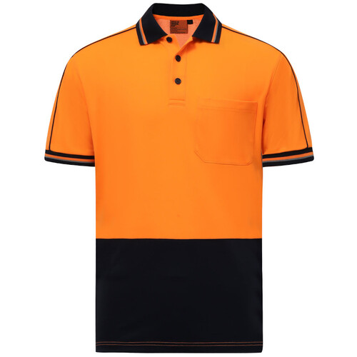 WORKWEAR, SAFETY & CORPORATE CLOTHING SPECIALISTS - Hi-Vis Sustainable Cool-Breeze Truedry Safety S/S Polo