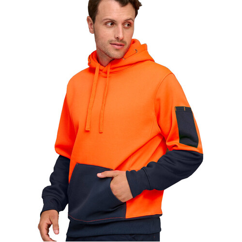 WORKWEAR, SAFETY & CORPORATE CLOTHING SPECIALISTS - Hi-Vis Two Tone Water Resistant Fleece Hoodie