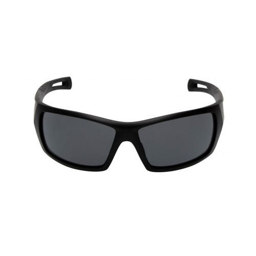 WORKWEAR, SAFETY & CORPORATE CLOTHING SPECIALISTS UF-RS6002 Chisel Safety Sunglass-Matt Black/Smoke-One size