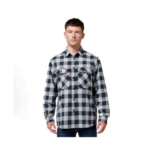 WORKWEAR, SAFETY & CORPORATE CLOTHING SPECIALISTS - FOUNDATIONS - CHECK FLANNEL LONG SLEEVE SHIRT