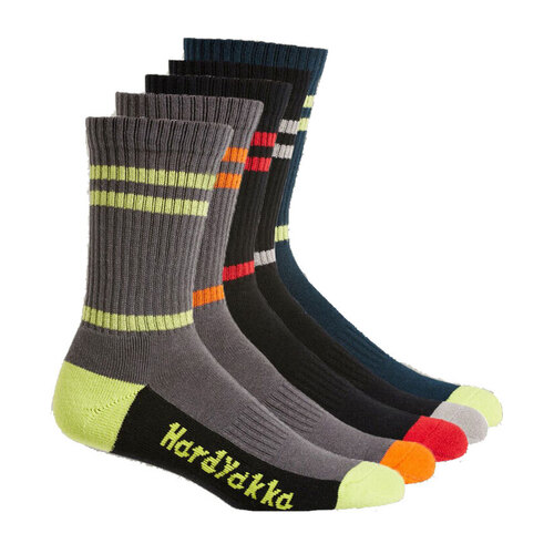 WORKWEAR, SAFETY & CORPORATE CLOTHING SPECIALISTS Foundations - Hy Crew Sock 5 Pack